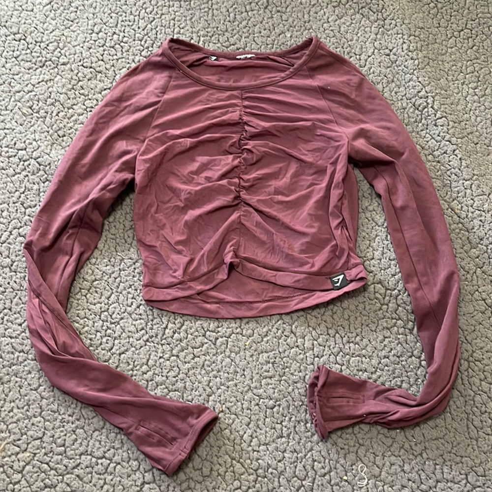 Gymshark scrunch mesh crop top